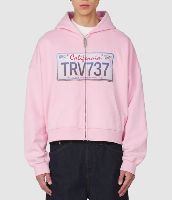 License Plate Zip Up
