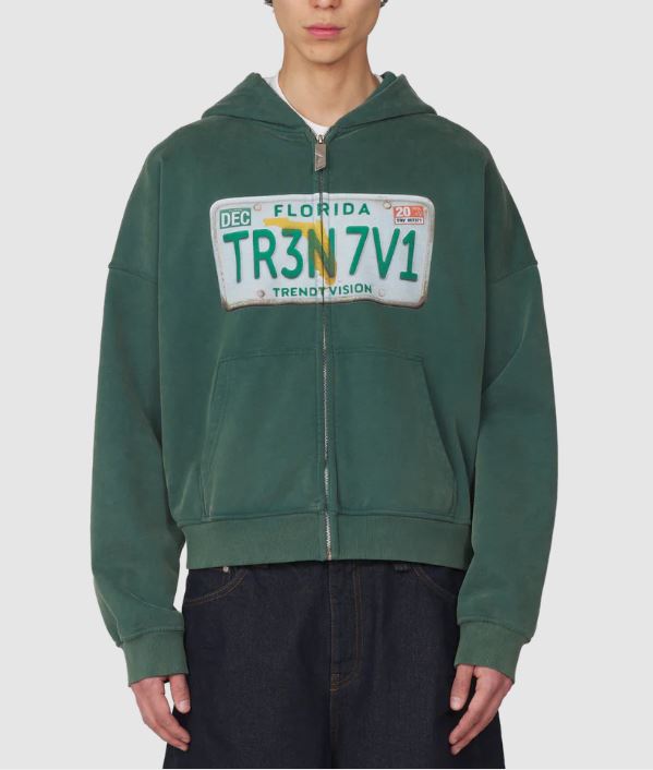 License Plate Zip Up