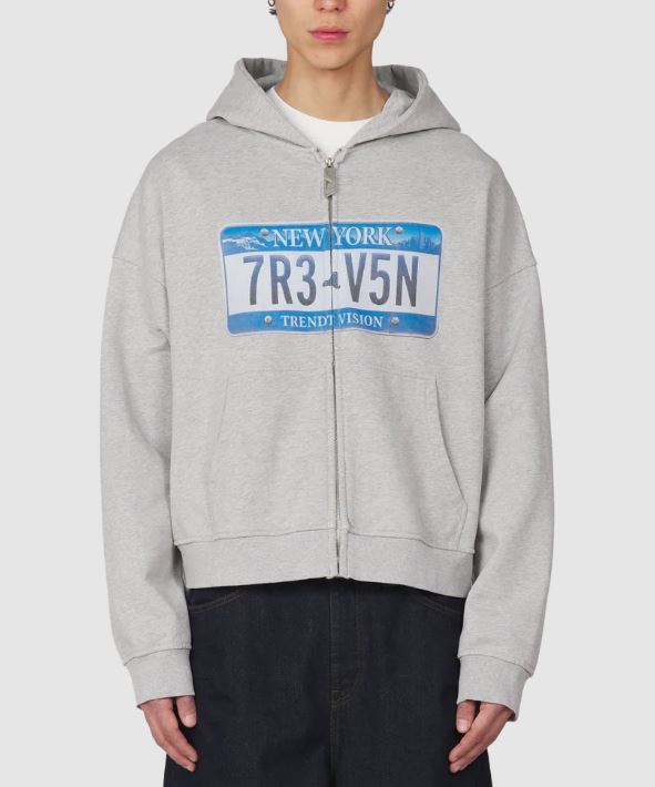 License Plate Zip Up