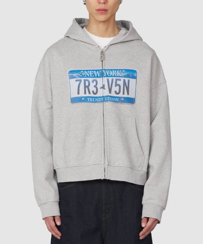 License Plate Zip Up
